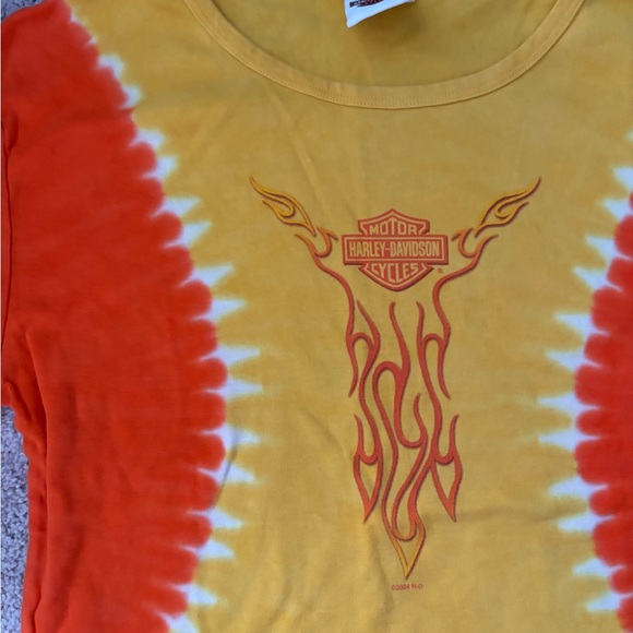 Harley-Davidson Tie Dye Graphic Tee 2004 Rossiter’s Sarasota Florida Women’s S/M - Picture 5 of 11